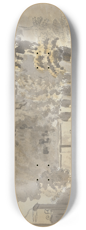 James Miller - House with trees 8.25 inch art skate deck