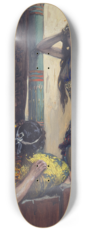 James Tissot - Jezebel Advises Ahab 8.25 inch art skate deck
