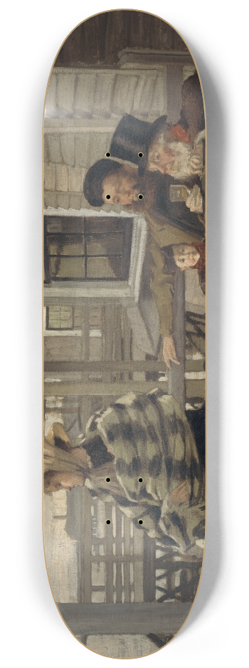 James Tissot - The Three Crows Inn, Gravesend 8.25 inch art skate deck
