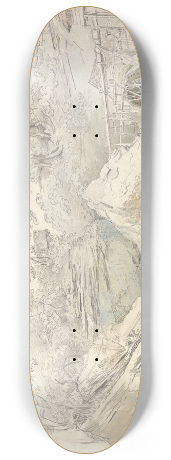 James Ward - Aberdulais Mill, Glamorganshire 8.25 inch art skate deck