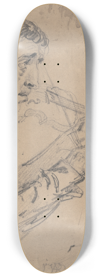 James Ward - Mr. James Derby Playing the Violin 8.25 inch art skate deck