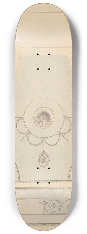 James Wyatt - Design for Drawing Room Ceiling, Castlecoole, County Fermanagh, Ireland 8.25 inch art skate deck