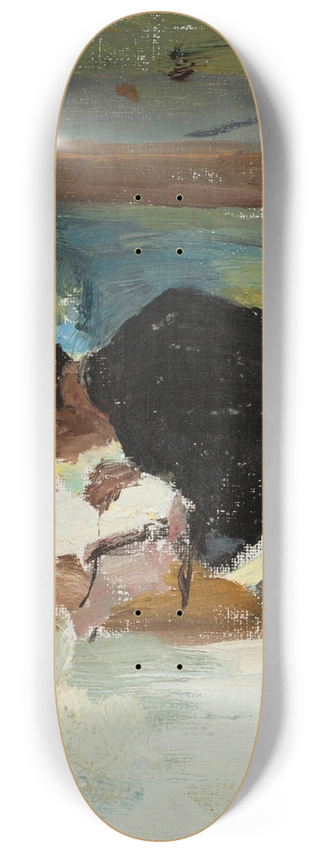 Jan Cigliski - Singer Yershov while painting 8.25 inch art skate deck
