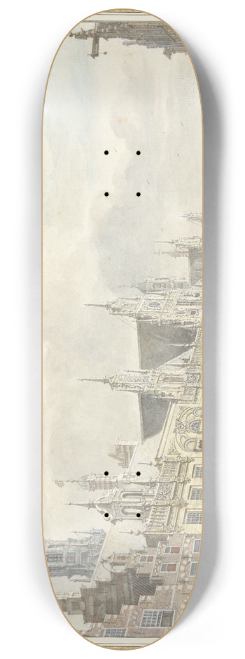 Jan de Beijer - Het stadhuis van Leiden 8.25 inch art skate deck