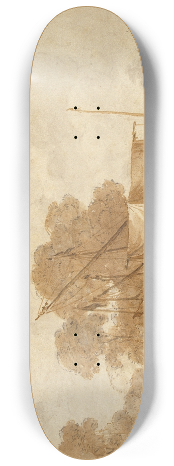 Jan de Bisschop - The Valkenburg Ferry Boat 8.25 inch art skate deck