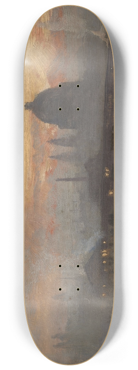 George Hyde Pownall - Blackfriars Bridge early morning 8.25 inch art skate deck