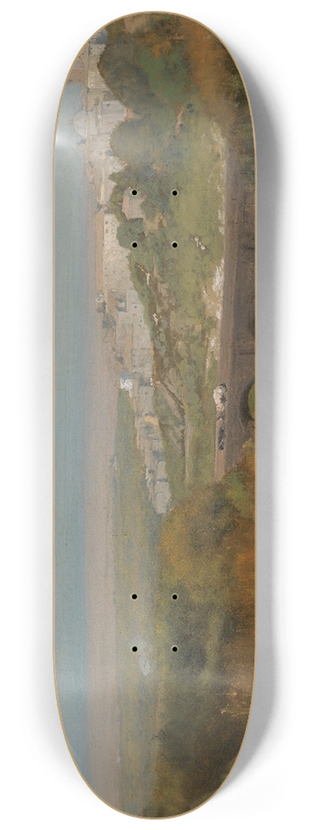 George Inness - Albano, Italy (The Roman Campagna) 8.25 inch art skate deck