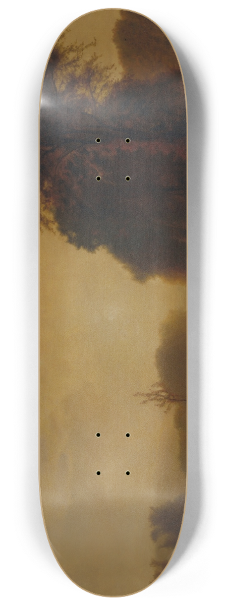 George Inness - Autumn Meadows 8.25 inch art skate deck