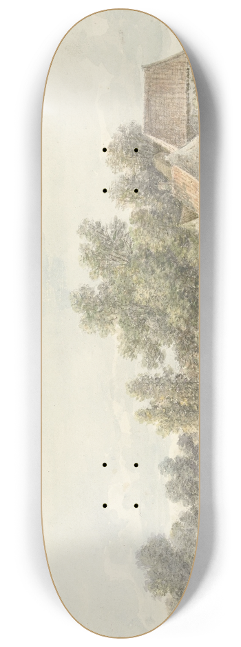 Jan Hulswit - Landschap met boerderij 8.25 inch art skate deck