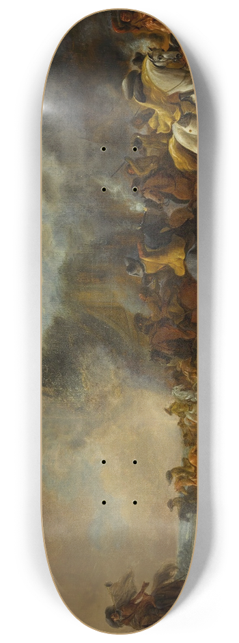 Jan Jacobsz. van der Stoffe - A cavalry skirmish 8.25 inch art skate deck