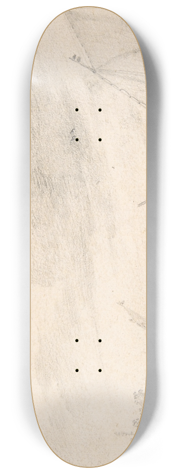 Jan Porcellis - River Landscape 8.25 inch art skate deck