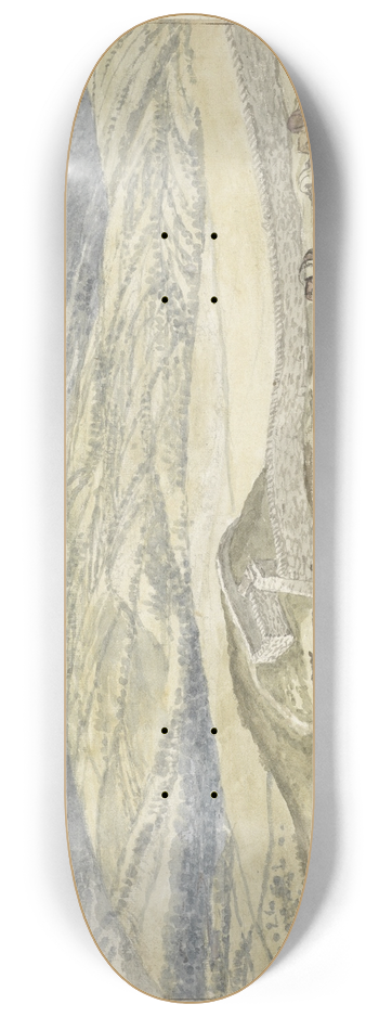 Jan Siberechts - Gezicht op de bergen van High Peak in Derbyshire 8.25 inch art skate deck