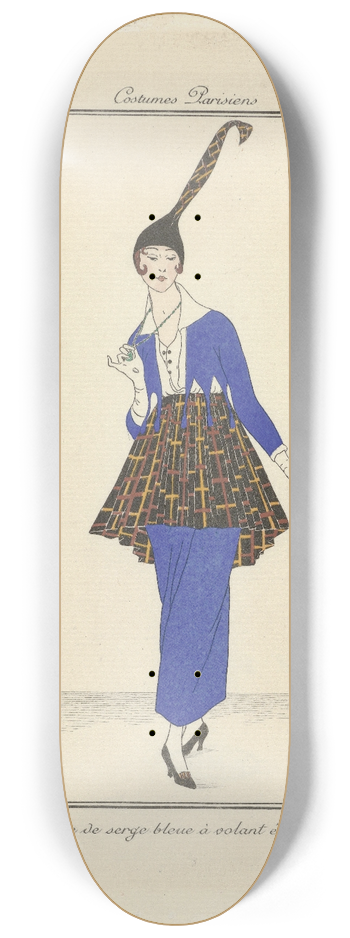 Jan van Brock - Robe de serge bleu 8.25 inch art skate deck