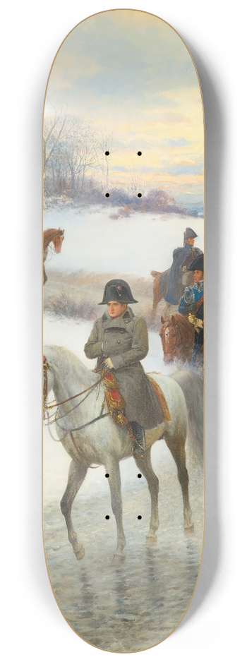 Jan Van Chelminski - Napoleon leading his army 8.25 inch art skate deck