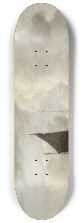 Jan van de Cappelle - Harbour Scene with Reflecting Water 8.25 inch art skate deck