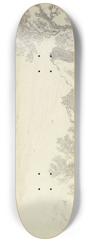 Jan van Goyen - Drei Figuren vor einer Htte 8.25 inch art skate deck