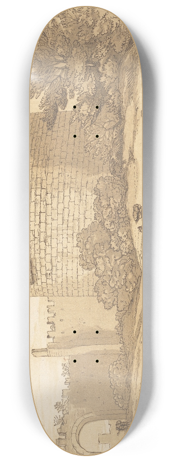 George Knapton - Castle wall 8.25 inch art skate deck