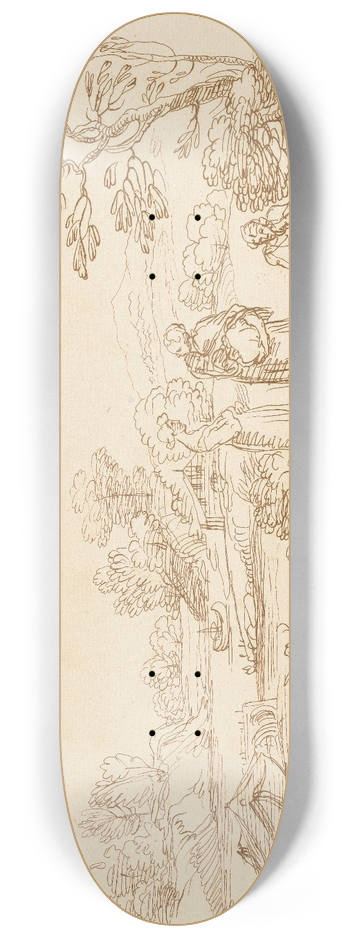 George Knapton - River bank 8.25 inch art skate deck