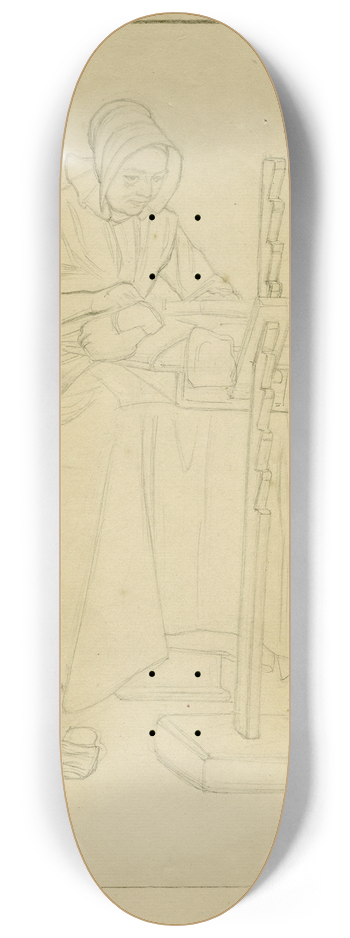 Jan Veth - Kantwerkster te s Gravenmoer 8.25 inch art skate deck