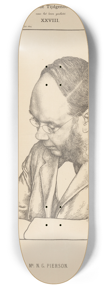 Jan Veth - Portret van Nicolaas Gerard Pierson 8.25 inch art skate deck