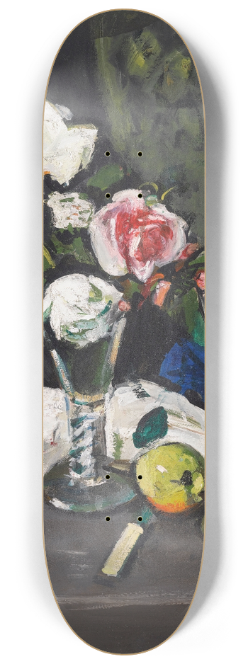 George Leslie Hunter - Still Life With Fruit And Roses In A WineGlass 8.25 inch art skate deck