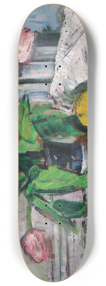 George Leslie Hunter - Tulips in a blue vase 8.25 inch art skate deck