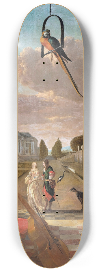 Jan Weenix - Park with Country House 8.25 inch art skate deck