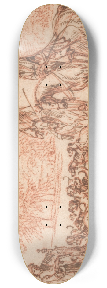 Jan Wyck - Hare Hunting; The Kill 8.25 inch art skate deck