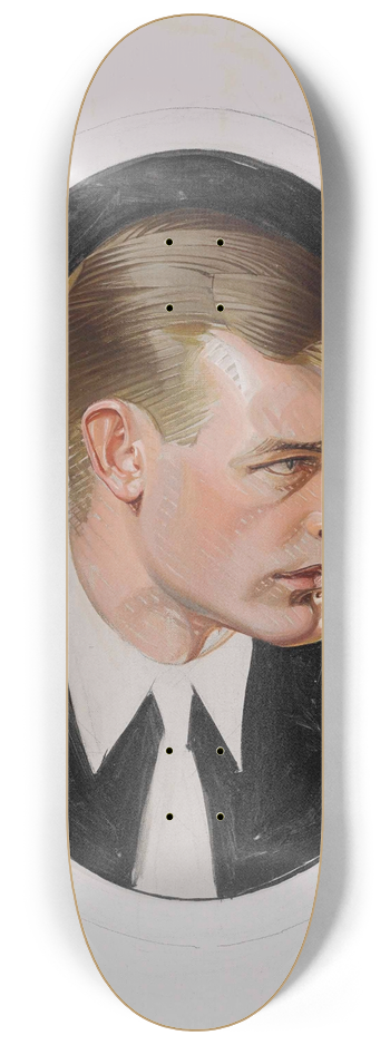 J.C. Leyendecker - Arrow Collar Man 8.25 inch art skate deck