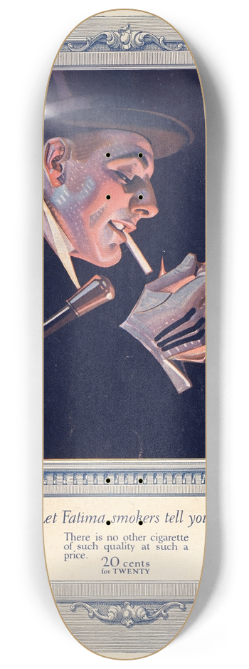 J.C. Leyendecker - Fatima Cigarette 8.25 inch art skate deck