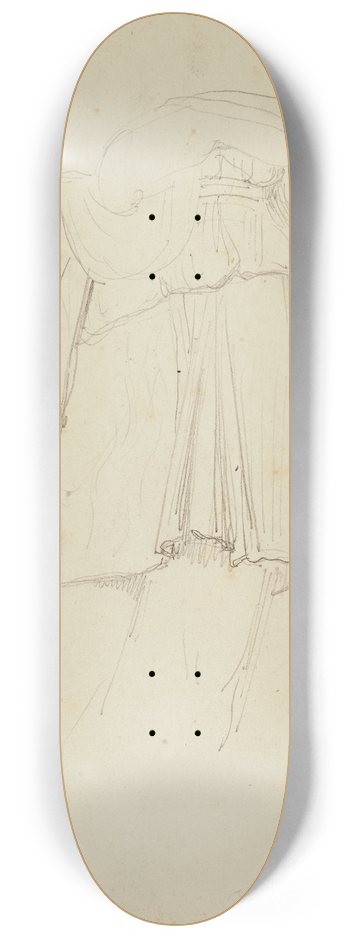 Jean-Achille Benouville - Draperie 8.25 inch art skate deck