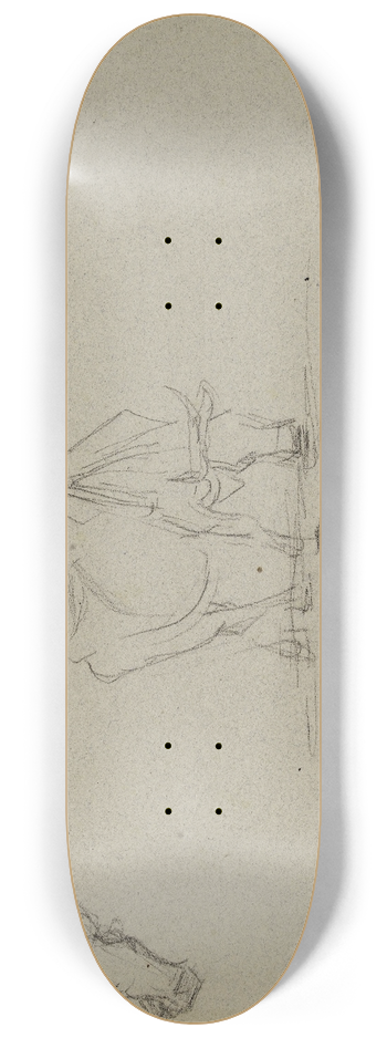 Jean-Achille Benouville - Vache et tte de vache 8.25 inch art skate deck