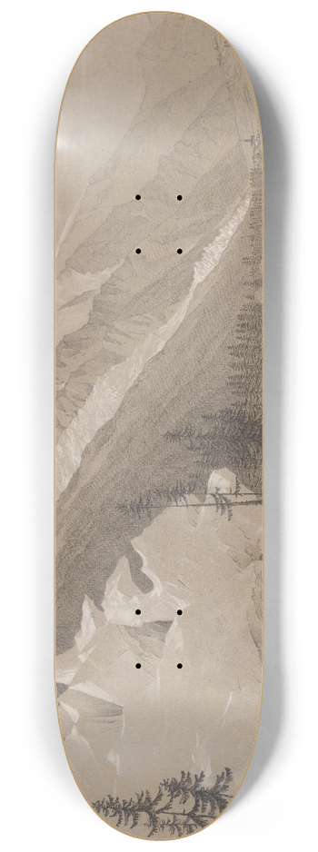 Jean-Antoine Linck - Vue du Mont Blanc 8.25 inch art skate deck