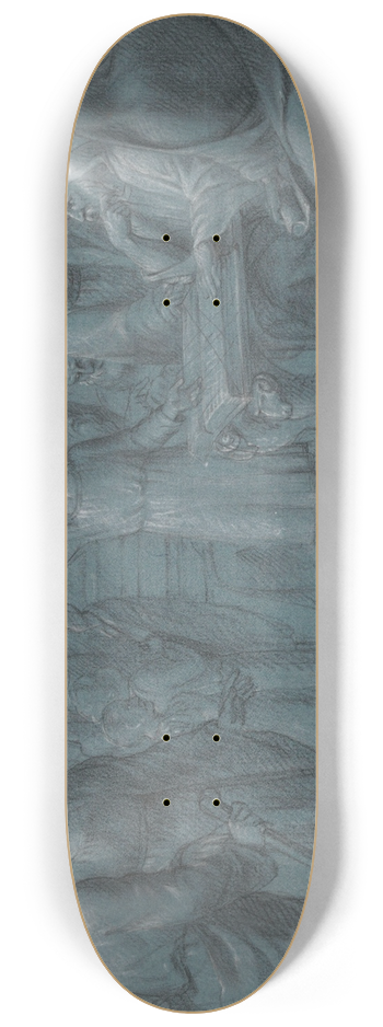 Jean Antoine Verschaeren - Christs Dispute with the Doctors 8.25 inch art skate deck