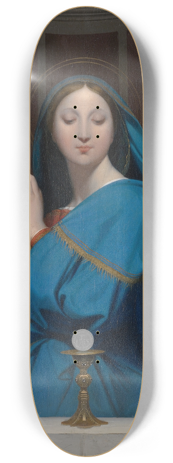 Jean Auguste Dominique Ingres - The Virgin Adoring the Host 8.25 inch art skate deck
