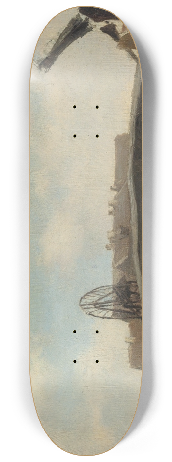 Jean-Baptiste-Camille Corot - Montmartre, mur et moulin 8.25 inch art skate deck