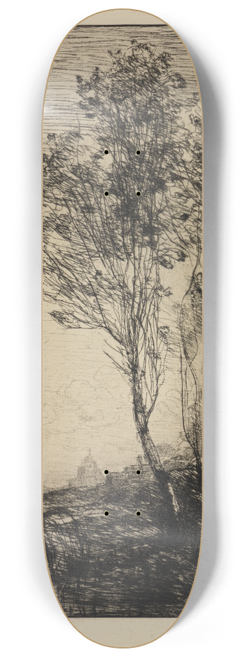 Jean-Baptiste-Camille Corot - Souvenir dItalie 8.25 inch art skate deck
