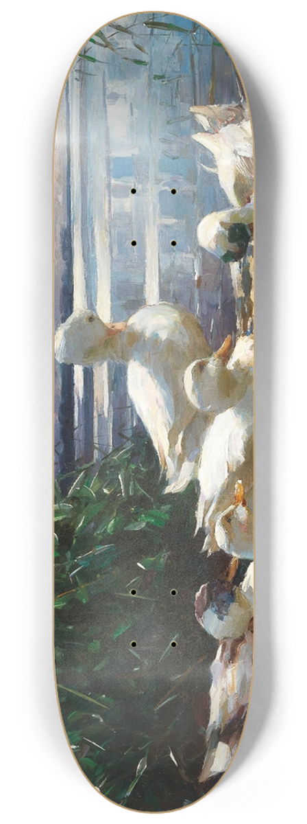 Alexander Koester - Ducks on Lake Chiemsee in a Brewing Storm 8.25 inch art skate deck