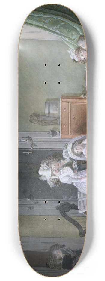 Jean-Baptiste Mallet - La Visite aux jeunes maris 8.25 inch art skate deck
