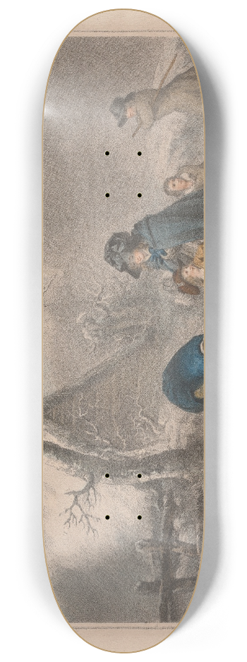 George Morland - Boys Skating 8.25 inch art skate deck