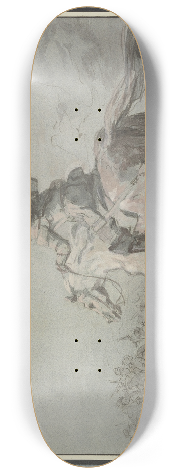 Jean-Baptiste Robin - Ein Krassier nach links springend 8.25 inch art skate deck