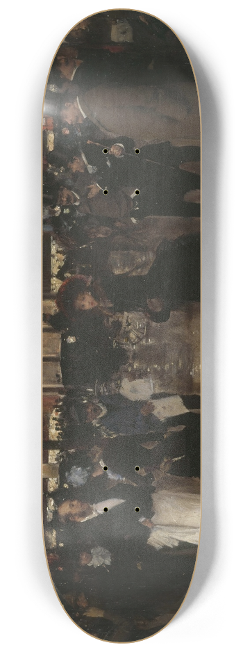 Jean Braud - Le boulevard Montmartre, la nuit, devant le thtre des Varits 8.25 inch art skate deck