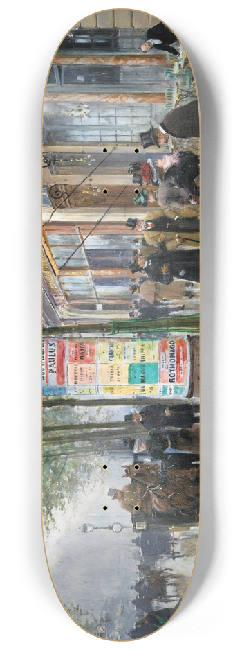 Jean Braud - Les Grands Boulevards (Caf Amricain) 8.25 inch art skate deck