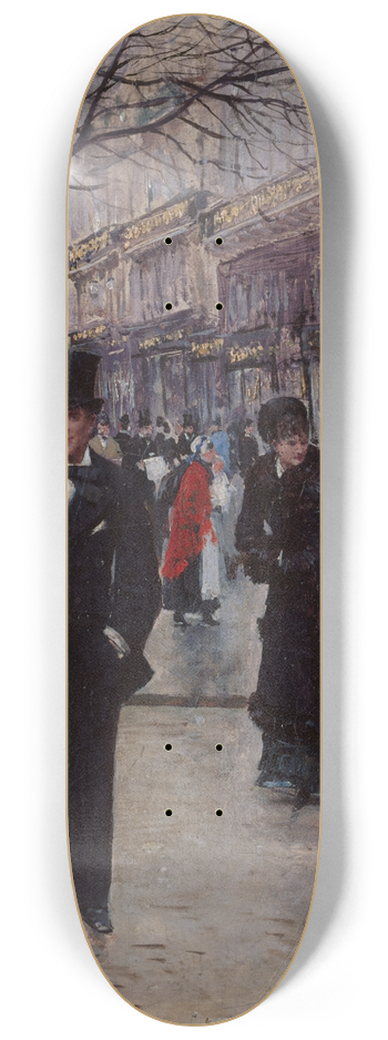 Jean Braud - Sur le boulevard 8.25 inch art skate deck