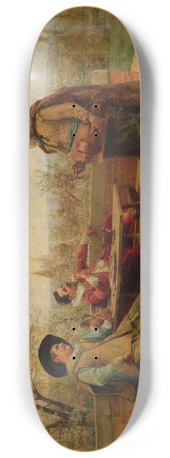 Jean Charles Meissonier - Springtime On The Terrace 8.25 inch art skate deck