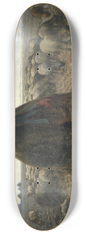 Jean-Franois Millet - Shepherd Tending His Flock 8.25 inch art skate deck
