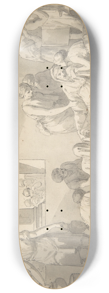 Jean-Franois-Pierre Peyron - Despair of Hecuba 8.25 inch art skate deck