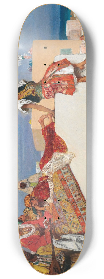 Jean-Joseph-Benjamin Constant - An Afternoon Idyll 8.25 inch art skate deck