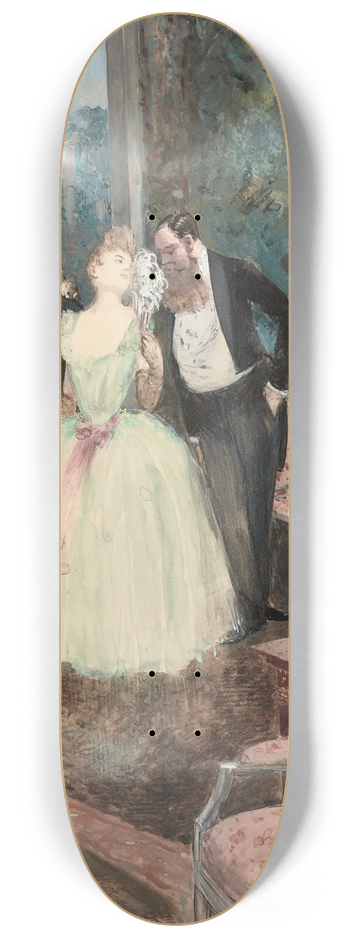 Jean-Louis Forain - Scne de bal 8.25 inch art skate deck