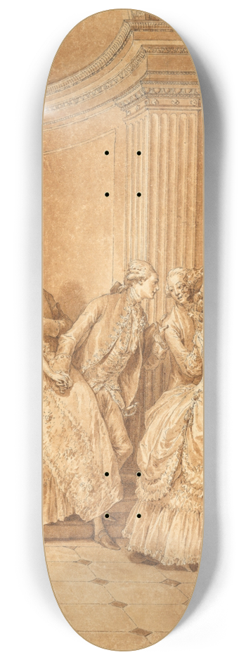 Jean-Michel Moreau - After the opera (La sortie de lopra) 8.25 inch art skate deck